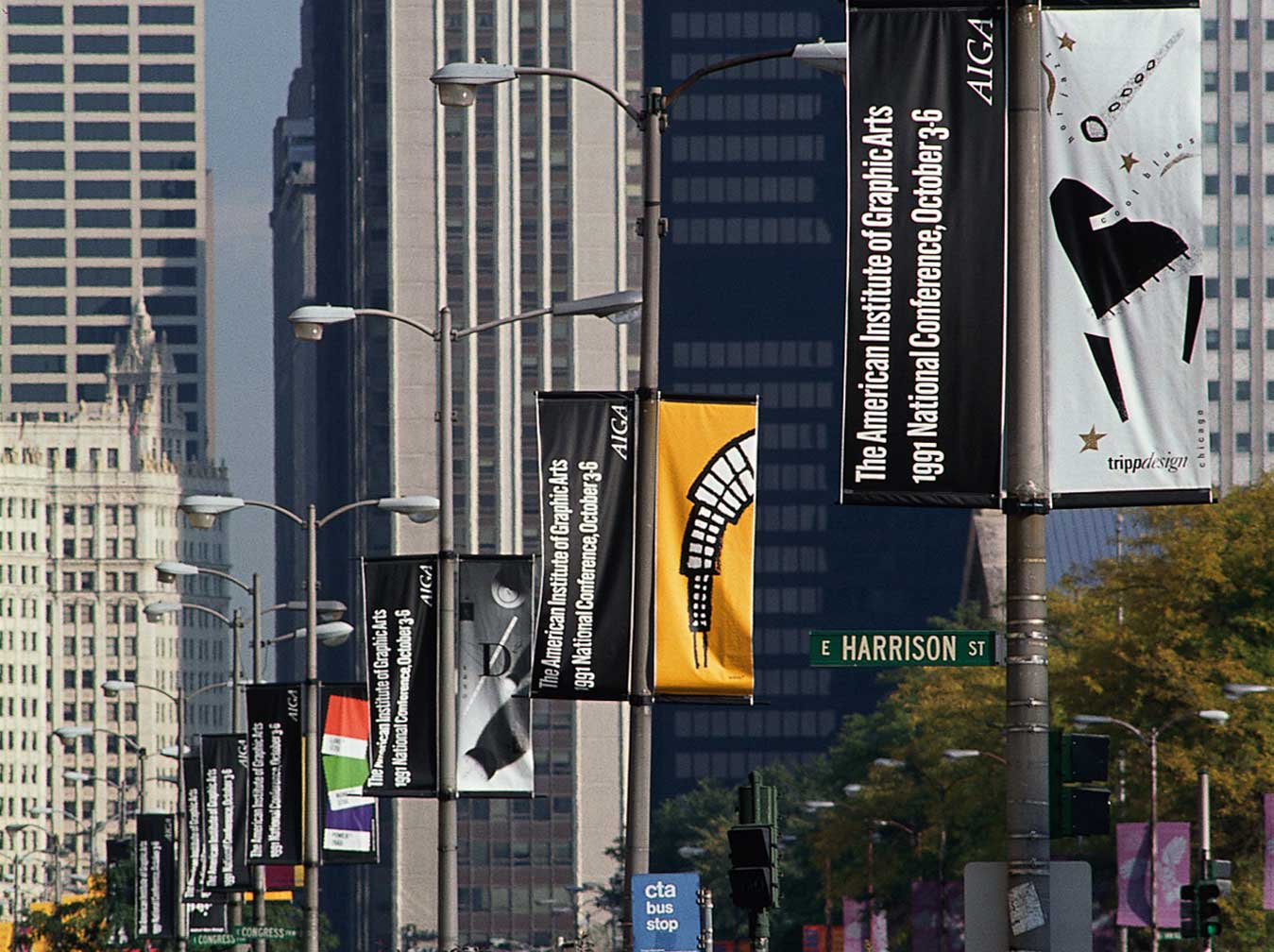 aiga-chicago_street-banners.jpg Art Direction by: Bart Crosby, Crosby Associates